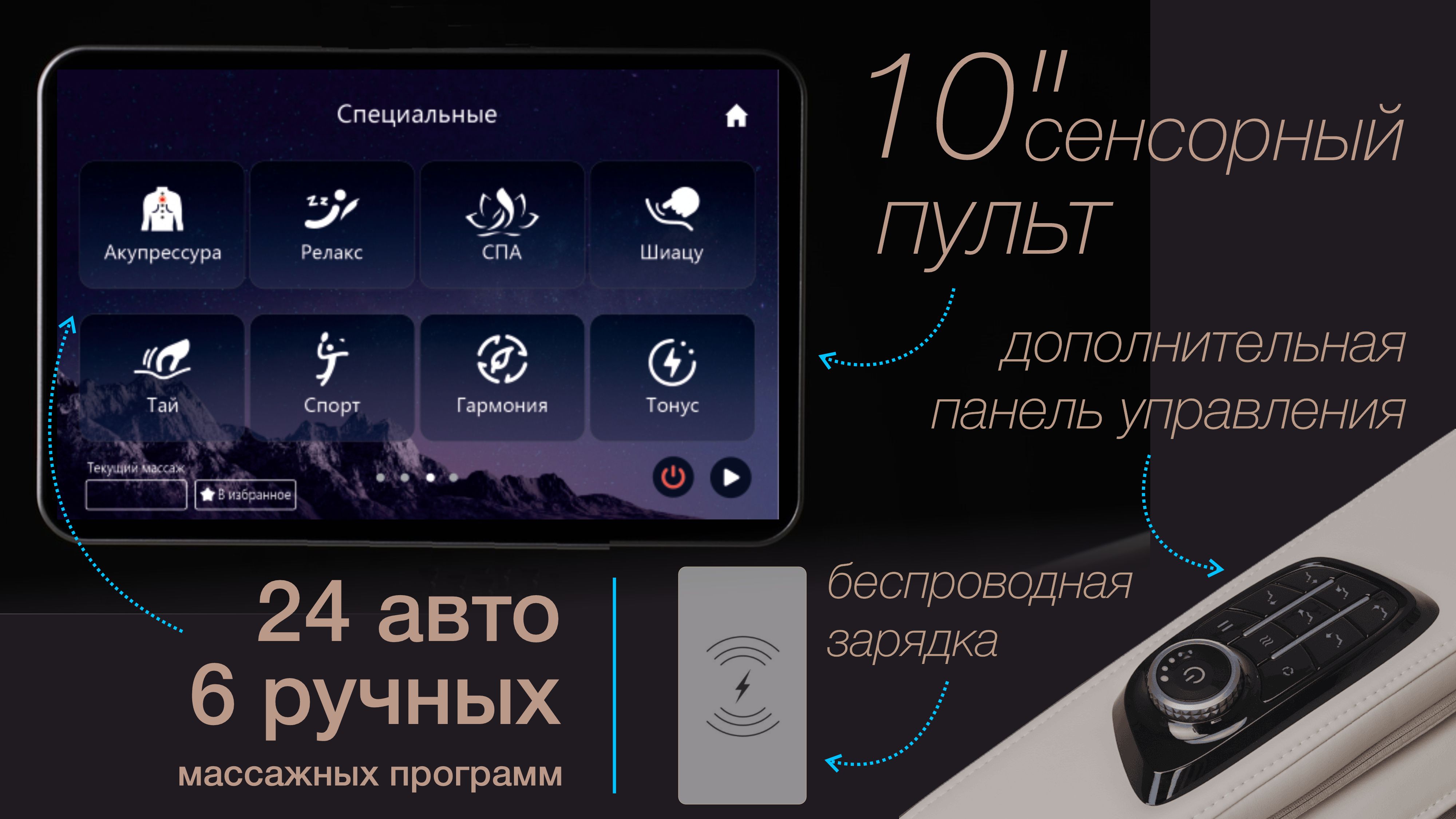 От автопрограмм до персональных настроек - Массажное кресло Bodo Serenity Gray