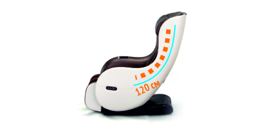 Профессиональная удлиненная каретка — 120 см - Вендинговое массажное кресло Sensa Lounger Vending